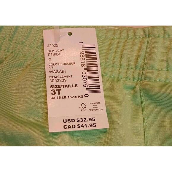 The Children’s Place Bike Shorts Size 3T Green Soft Athletic‎ Lightweight - Picture 3 of 5